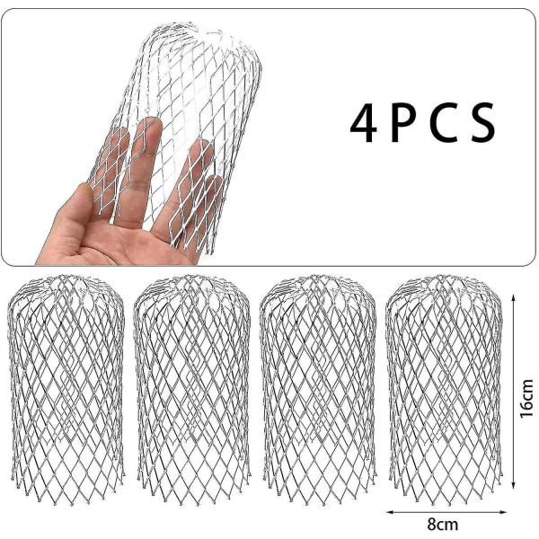 4-pakks utvidbar filter i aluminium til takrenner