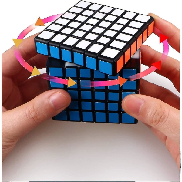 6x6 Speed Cube 6 af 6 Big Speed Cube 6x6x6 Cube Puzzle Spil Legetøj Sort