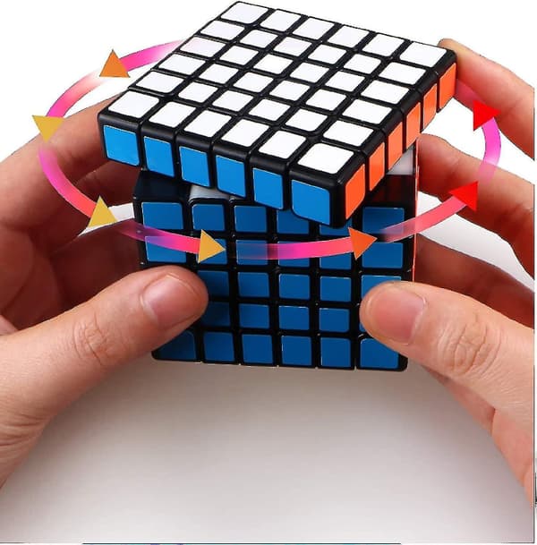 6x6 Speed Cube 6 Av 6 Stor Speed Cube 6x6x6 Terning Puslespill Leker Svart