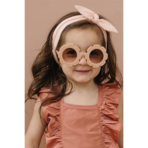 Solbriller for barn Rund blomst Søte briller UV 400 Beskyttelse Barn Jente Guttegaver