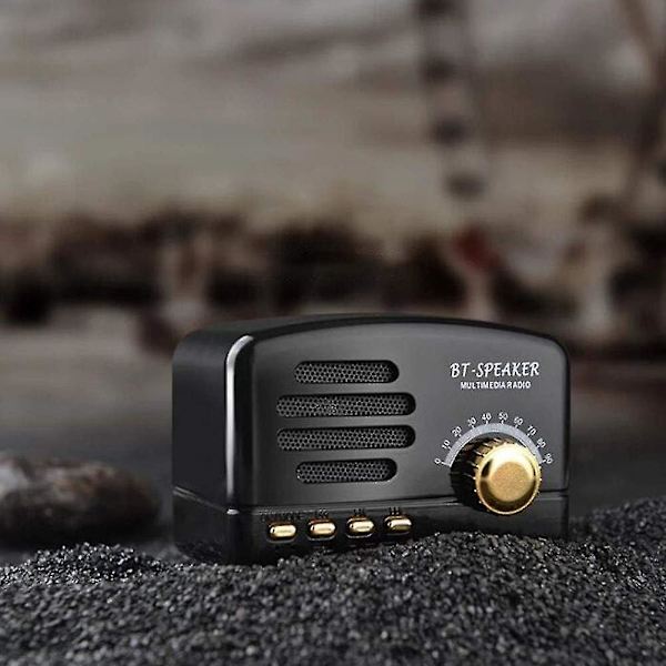 Kannettava Retro AM FM -tuki kortti vastaanotin - Mini Vintage Radio Stereolla Lyhytaalto Tasku USB Bluetooth Kaiutin