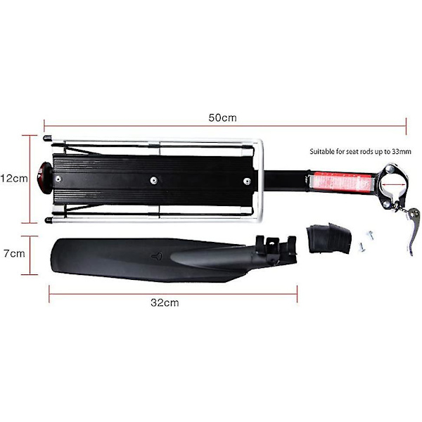 Bjergcykel Bagagebærer Bagpå Med Hurtigudløser Bagagebærer Stang Bagagebærer Cykeludstyr Stål Bagagebærer Med Bundtet Mudderplade