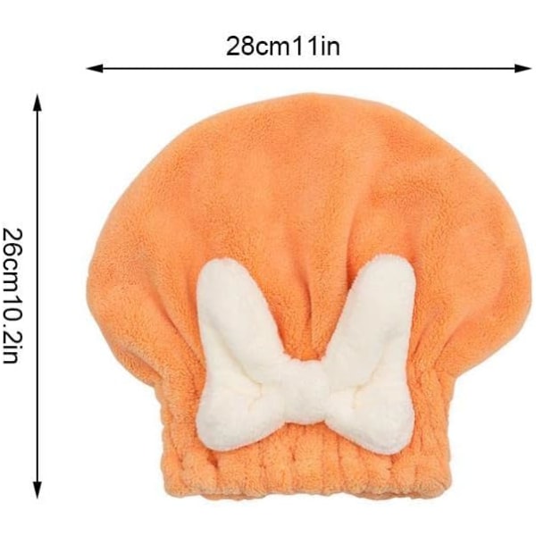 Dry Hair Cap Double-Layer Thickened Print Dry Hair Cap Strong Absorbent Coral Velvet Dry Hair Towel 25*65cm