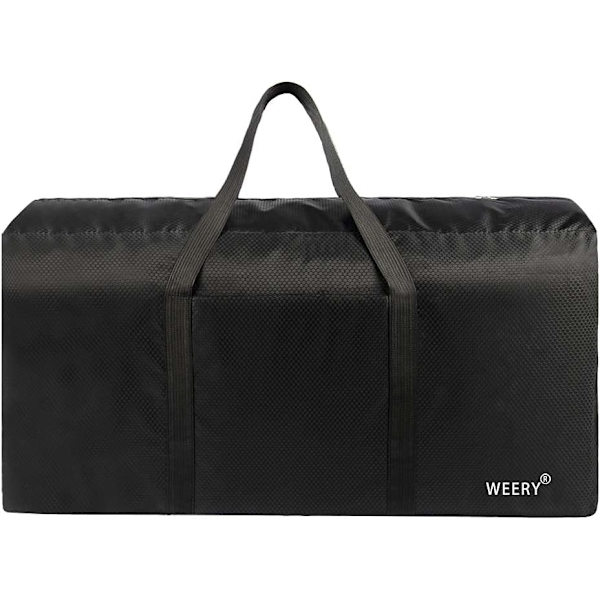 Suuri matkatavaralaukku, erittäin vedenpitävä, kädessä pidettävä, kevyt, taitettava duffel-laukku, unisex, musta