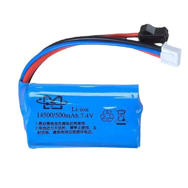 2 kpl 7.4V 500mAh SM-3P XH-3P kaksoisliitäntä lasten sähkölelujen ladattava litiumakku 14500