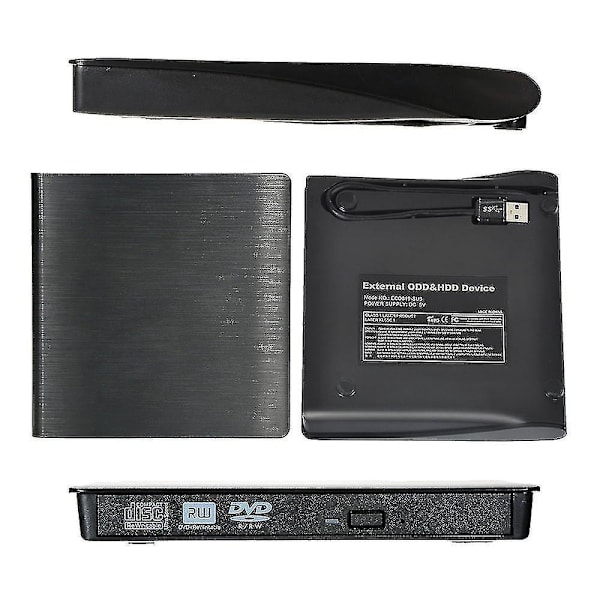 Extern DVD-RW CD-brännare/läsare med USB 3.0 för bärbar dator och PC