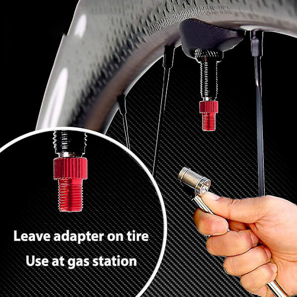 5-pak cykelpumpe adapter Presta ventiladapter - Konverter Presta til Schrader - Fransk/uk til USA - Pust dæk op med standardpumpe eller luftkompressor (grøn)