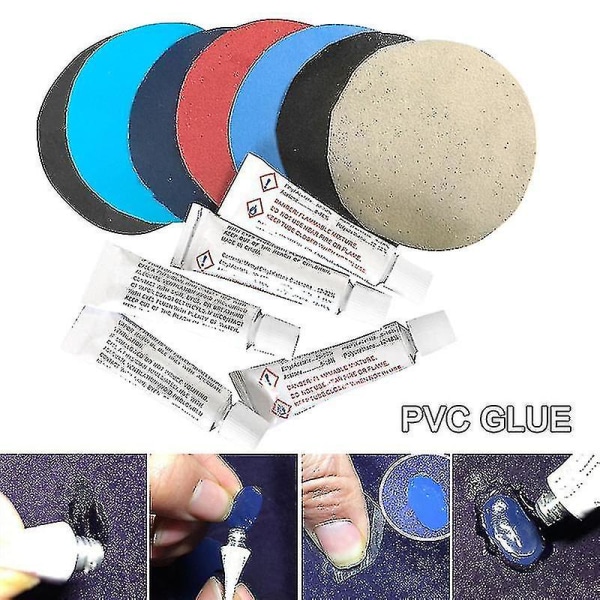10 st PVC-lim för luftmadrass, uppblåsbar säng, båt, soffa, reparationskit, lappar, lim