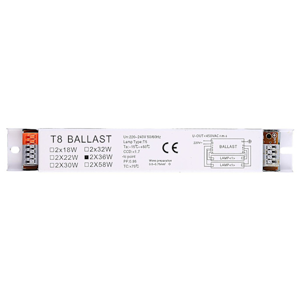 220-240v AC 2x36w Bred Spænding T8 Elektronisk Forkobling Fluorescerende Lampe Forkoblinger
