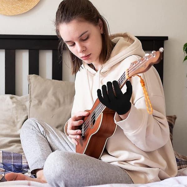 100 par gitarrhandskar svarta basgitarhandskar för män kvinnor musiker gitarrister fingerhandskydd