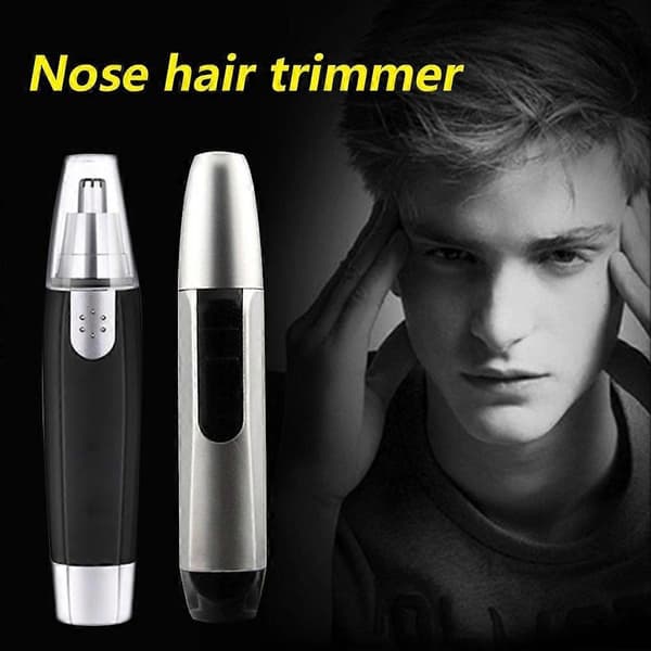 Elektrisk næse- og ørehårstrimmer og shaver vandtæt shaver Nice B2C4 silver white B(high quality)