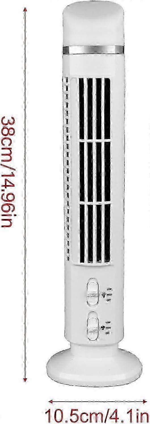 Bladeless tornfläkt med 90° oscillation, tyst 34dB kylning för sovrum och hem White