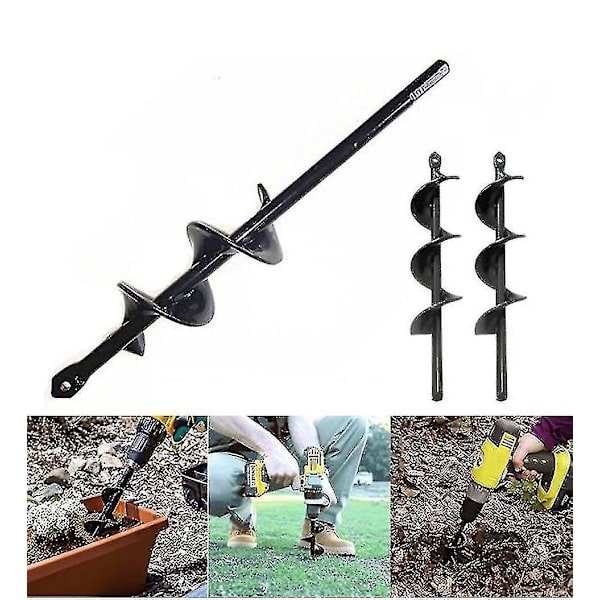 Hageskruer Bor Bit Verktøy Spiral Hullgraver Jordbor Earth Drill-4cmx22cm