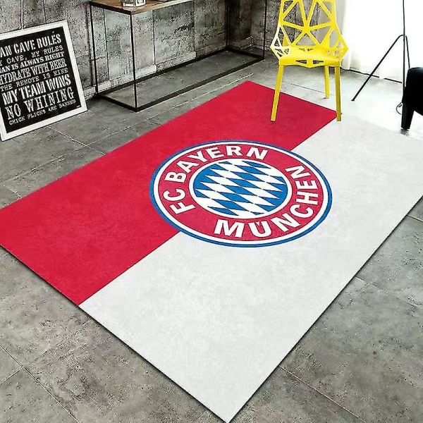 Jalkapallojoukkueen logoalueen matto Liukumaton lattiamatto Ovimatto Bayern matto Soveltuu makuuhuoneeseen sisällä ja ulkona 80*120cm