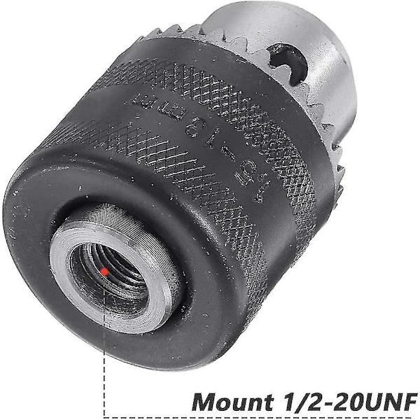 1,5-13 mm borrchuckadapter Snabbväxlingsadapter med 1/4\" sexkantig skaft, 1/2-20unf fäste Slagborrchuck