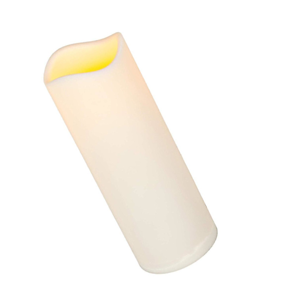 Evig glöd LED inomhus/utomhus ljus med timer Bisque 8\" hög x 3\" Z66321