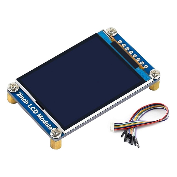 Waveshare 2-tums IPS LCD-skärm för Raspberry Pi Pico, 65K RGB-färger, 320X240 pixlar, SPI Interface Embedded ST7789VW-drivrutin