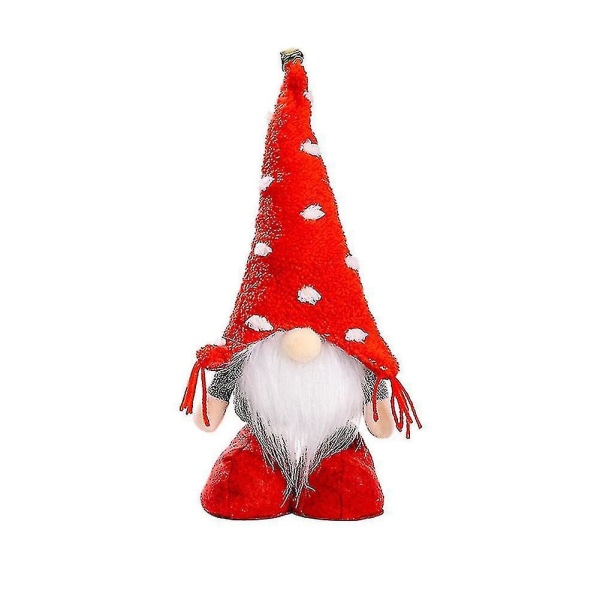 Jule Langbenet Nisse Gnome Plys Dukke Ornament Jule Elf Legetøj-a