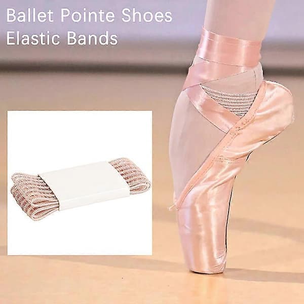 Ballet Pointe Sko Elastikbånd Pink Fiskenet Bånd Usynlig Elastik Til Pointe Sko