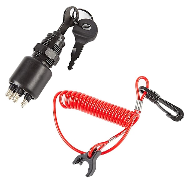 Tändningslås Nyckel Säkerhet Lanyard Lås Montering För Omc 1996 Upp Johnson Evinrude 5005801 För Evinr
