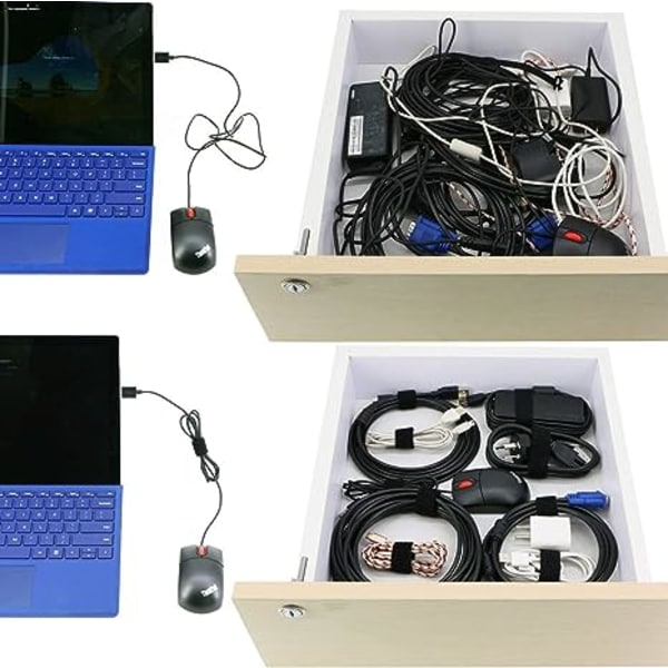 50 stk. Kabelbindere Gjenbrukbar Feste Wire Organizer Ledning Tauholder 7 Tommer (Grønn)