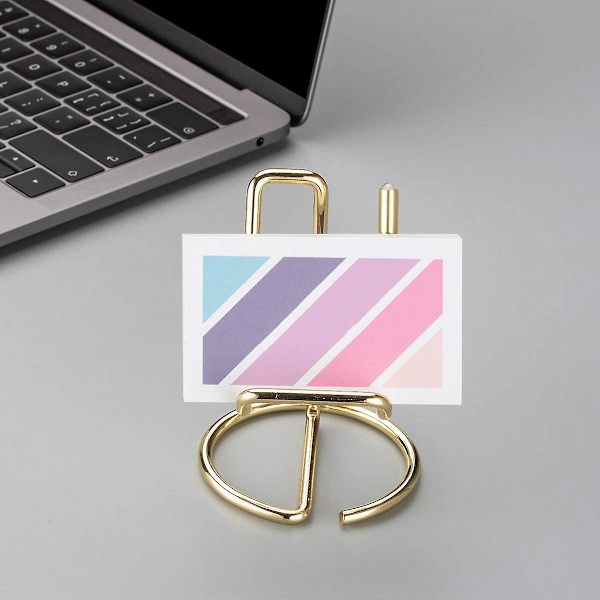 Visitkort Holder Til Skrivebord, Metal Visitkort Display Holder Stativ, Kontor Desktop Navnekort H