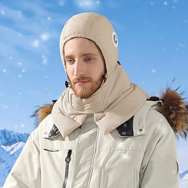 Ski Balaclava, dun bomull varm balaclava med utvidet nakkebeskyttelse - Ansiktsvarmer utendørs forsyninger låser temperatur for ridning Hiki