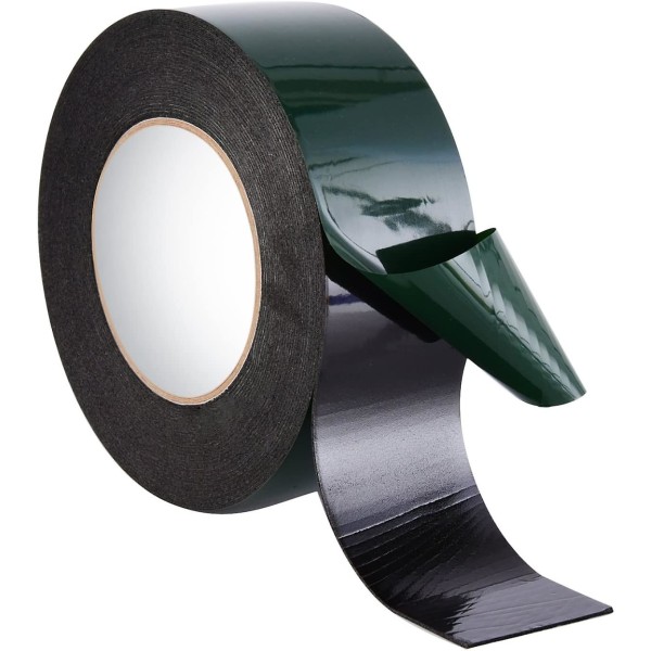 10 m (50 mm) dobbeltsidig skumtape Vanntett selvklebende svamptape, svart