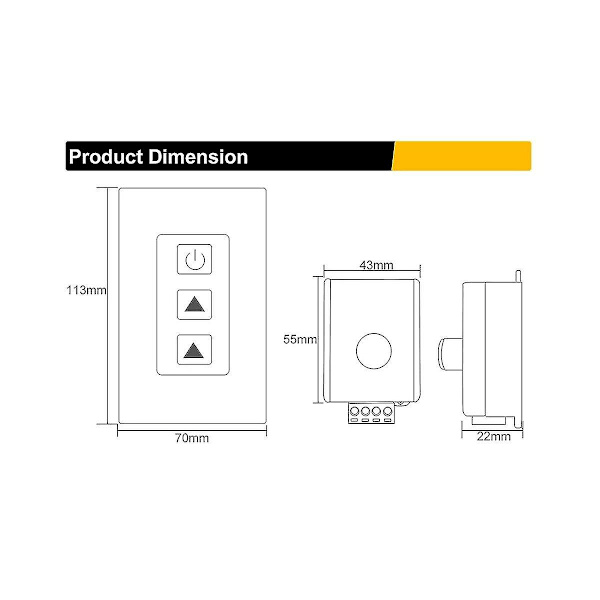 Dc12v-24v 10a Trådlös Dimmer med Touch-Fjärrkontroll för Enfärgad (r1)