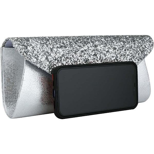 Kvinders Glitter Sequins Kuvert Aften Taske Håndtaske Fest Brude Clutch Pung