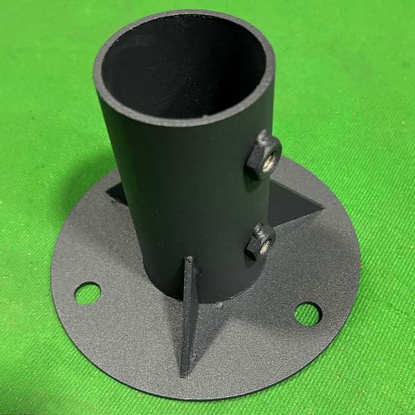 Kättingstängselstolpe Golvfläns Metall Kättingstängseldelar 65mm 65mm