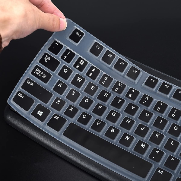 Näppäimistön suojus Logitech K120 & Mk120 -johdollinen näppäimistö, ultraohut Logitech Mk120 & K120 -näppäimistön suojakalvo - musta