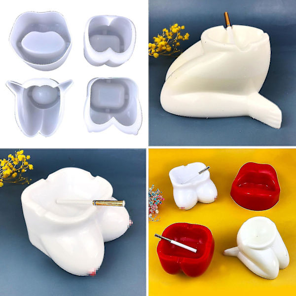 Menneskekroppe Askebæger Silikoneform Resin Epoxy Silikoneform Smykke Støbning( Størrelse : 3 )
