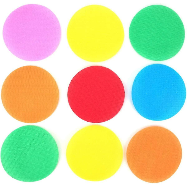 Rundt teppemerke Spot Sit Dot for klasserom Sport Easy Teach Tool Gameorange, Blå, Grønn, Rød, Lilla, Gul 30stk