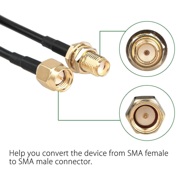 10m Wifi-antenne Sma-forlængerkabel Koaksialkabel til Wi-fi trådløs router