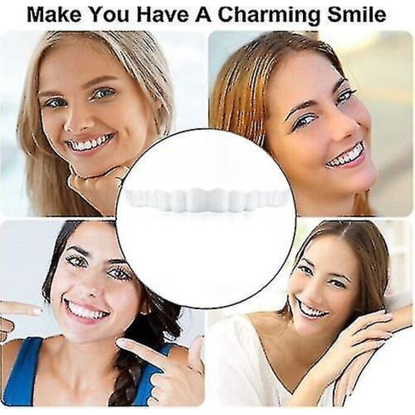 Smile Snap On Falske Tænder Øvre Nedre Dental Finer Protes Tand Cover Set