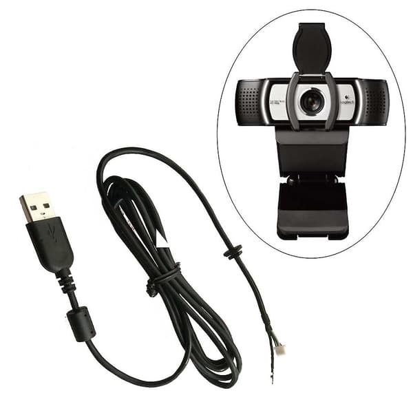 USB Reparationskabel til Kamera, Webkamera-ledning til Logitech HD Pro Webcam C920 C930e C922 C922x Pro