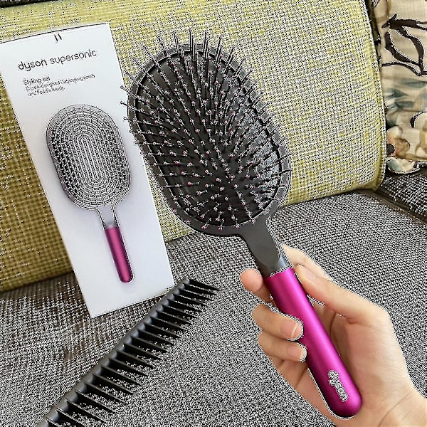 For Dyson Comb Wide Tooth Air Detangling Hairdressing Rake Hair Styling Massage Sharon Brush Set (2pc) Tool Accessories