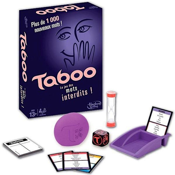 Timglas Taboo-kortspel, hemska sanningar, roligt utmaningsspel för julfester
