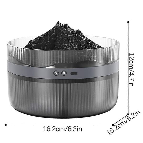 USB Flames luftfukter bærbar aromaterapi luftfukter ideell gave Black