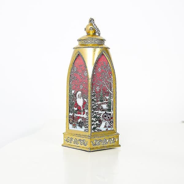 Julelanterner Dekorative Jule LED Lysende Vindlanterne. (guld) (1 stk)