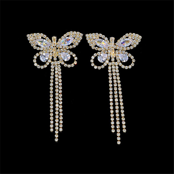 1 par Butterfly Nipple Stickers Bling Rundt Hengesmykke Brystdeksel For Kvinner