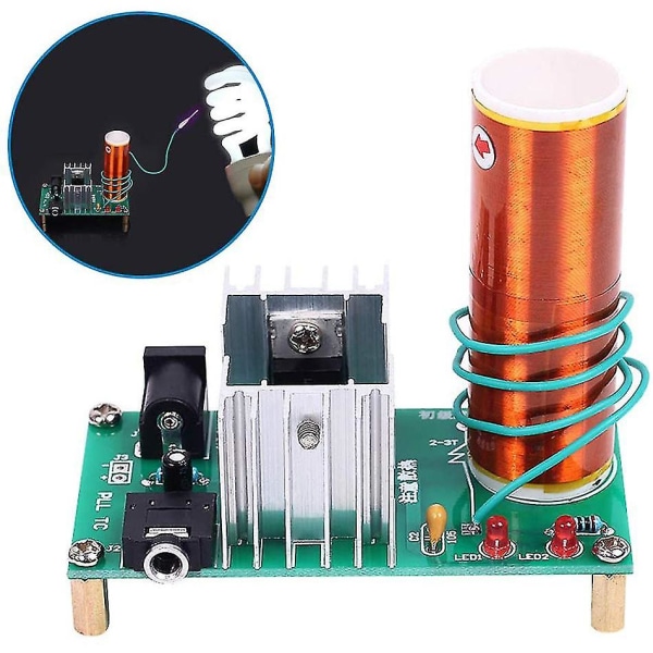 Mini Tesla Coil Diy Kit Dc 15-24v 15w Tesla Music Coil Plasma Højttaler Elektronisk Kit Arc Plasma Scientific Toy