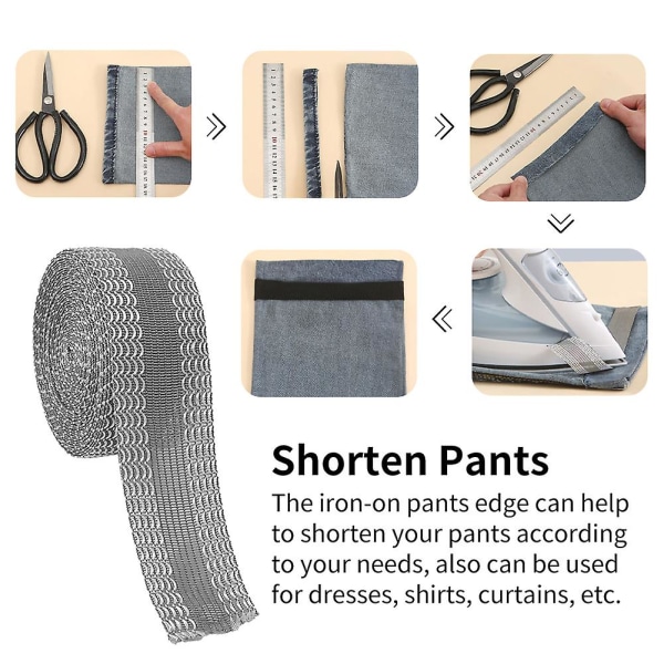 Fusing Apparel Strykjärn På DIY Självhäftande Kläder Byxor Fåll Tejp Byxor Kant