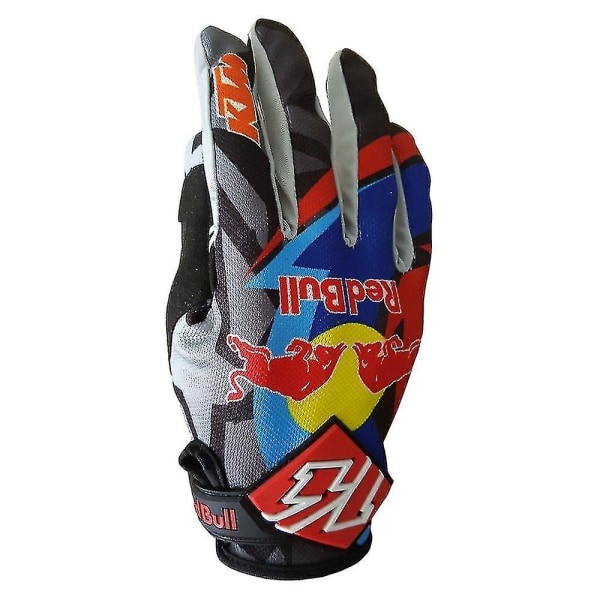 Red Bull Racing Full Finger Moto Bike Mountain Cross Country Klatrehandsker Sort