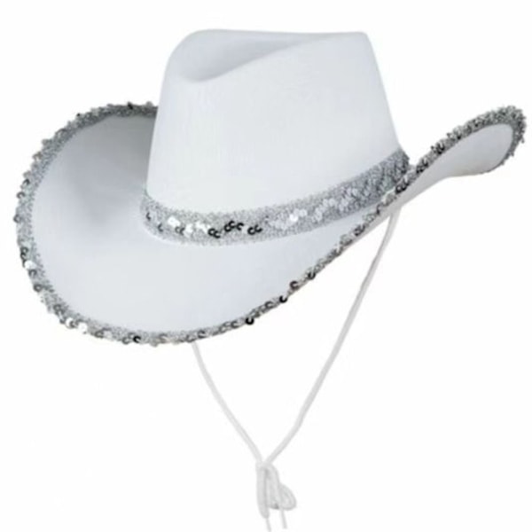 Kvinners Sequin Cowboy Hat Bachelorette Party Cosplay Prop D