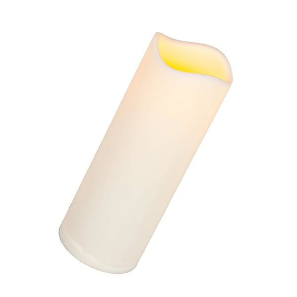 Evigt glødende LED indendørs/udendørs stearinlys med timer Bisque 8\" høj x 3\" Z66321