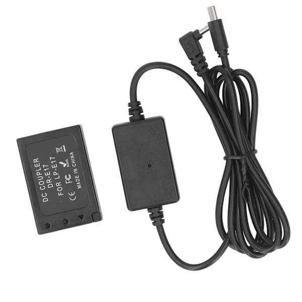 LP E17 Dummy Batteri DR E17 DC Link med Type C Strømadapter Kamera Dummy Batteri til 760D 750D 77D 800D 850D M3 M5 M6 M6 Mark II R10 R8