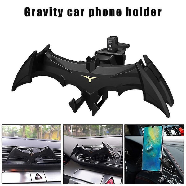 Auton tuuletusaukko puhelimen kiinnityslepakkomuotoinen Hands Free Gravity -puhelimen pidikkeen teline