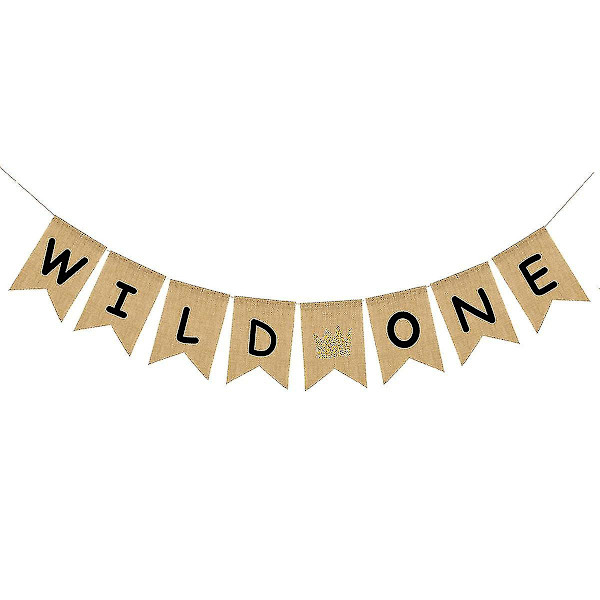 2,8 m Wild One Banner Fødselsdag Dekorationer Baby Shower Hængende Flag Vimpler Bannere